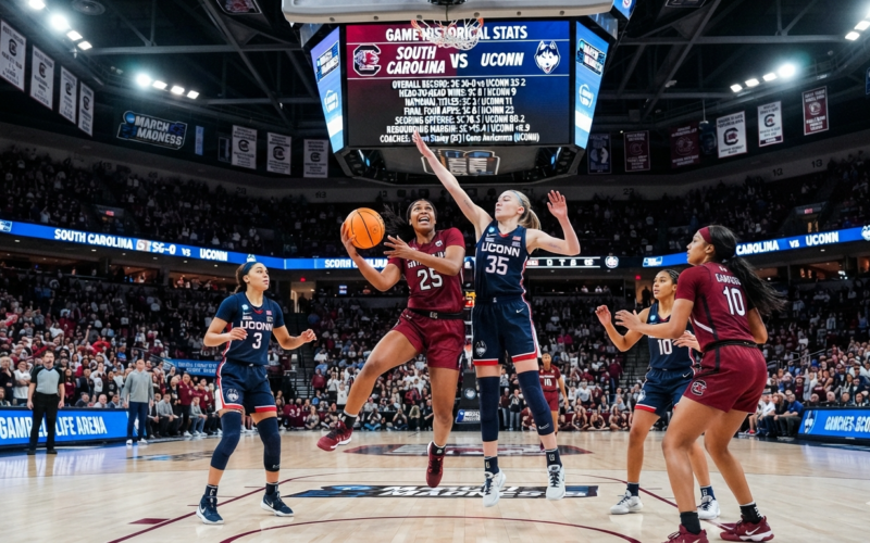 South Carolina Gamecocks Women’s Basketball vs Uconn Huskies Women’s Basketball Stats